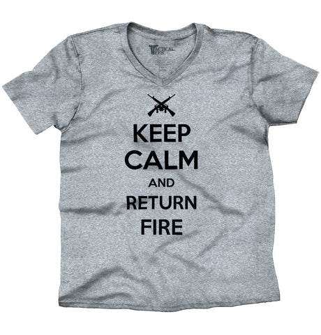 SportGrey|Return Fire V-Neck T-Shirt|Tactical Tees
