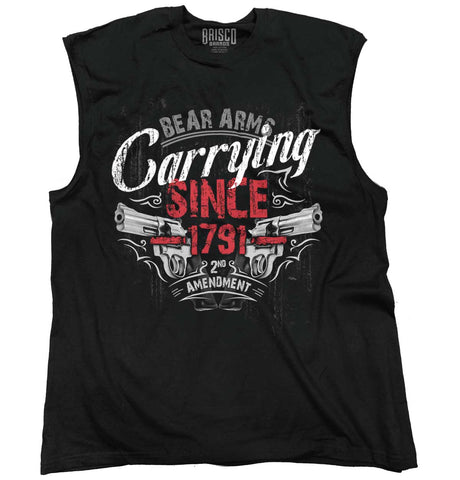Black|Carrying Since Sleeveless T-Shirt|Tactical Tees