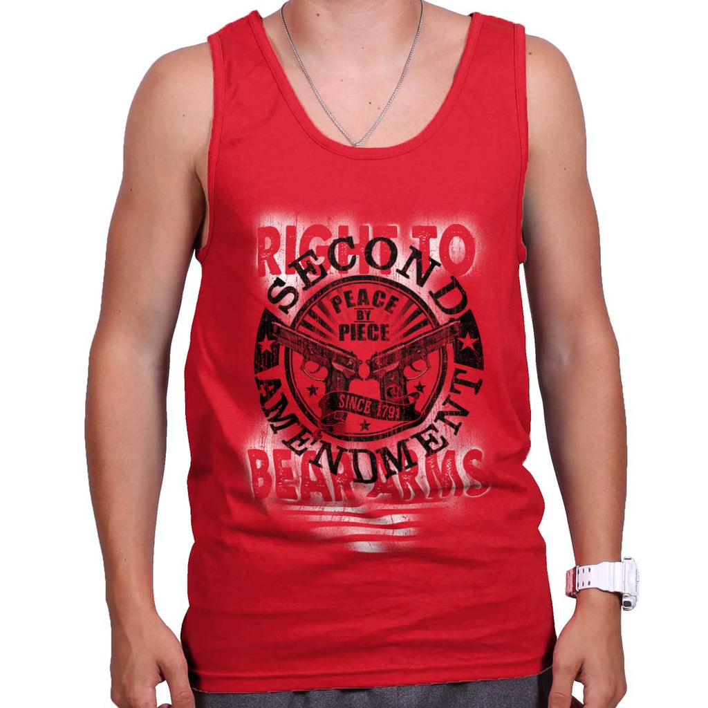 Red|Right To Bear Arms  AMaledMalet Tank Top|Tactical Tees
