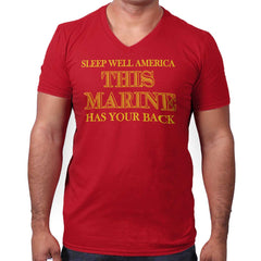 CherryRed|This Marine V-Neck T-Shirt|Tactical Tees