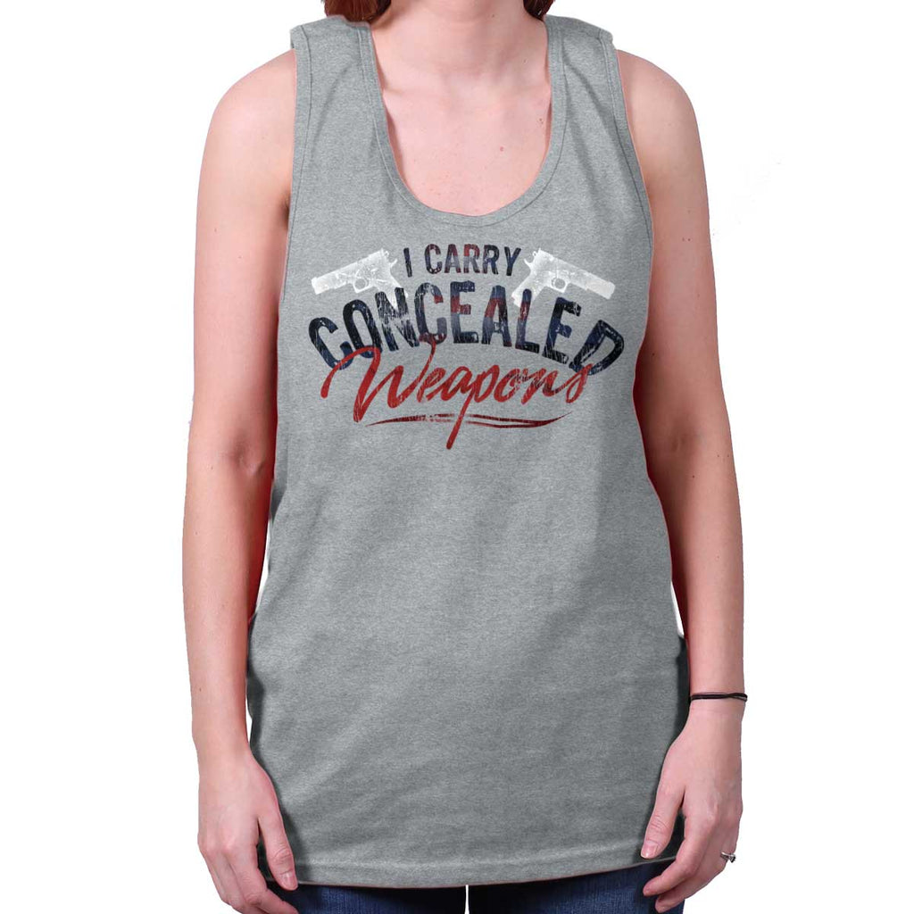 SportGrey|I Carry Concealed Weapons Tank Top|Tactical Tees
