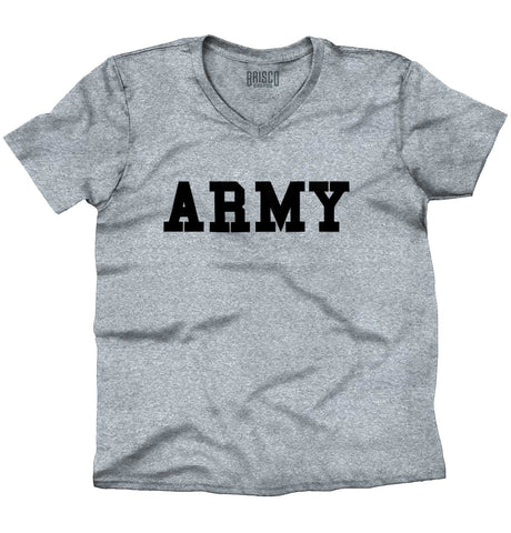 SportGrey|Army Logo V-Neck T-Shirt|Tactical Tees