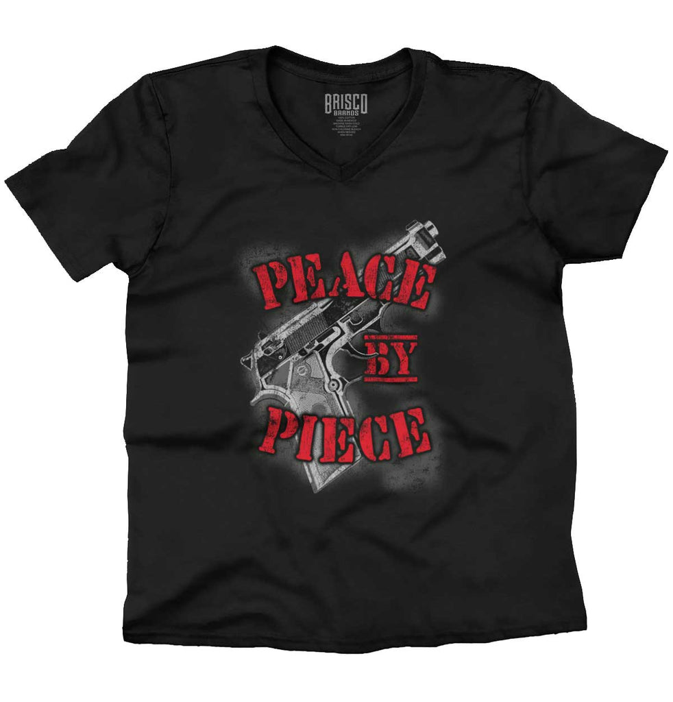 Black1|Peace by Piece V-Neck T-Shirt|Tactical Tees