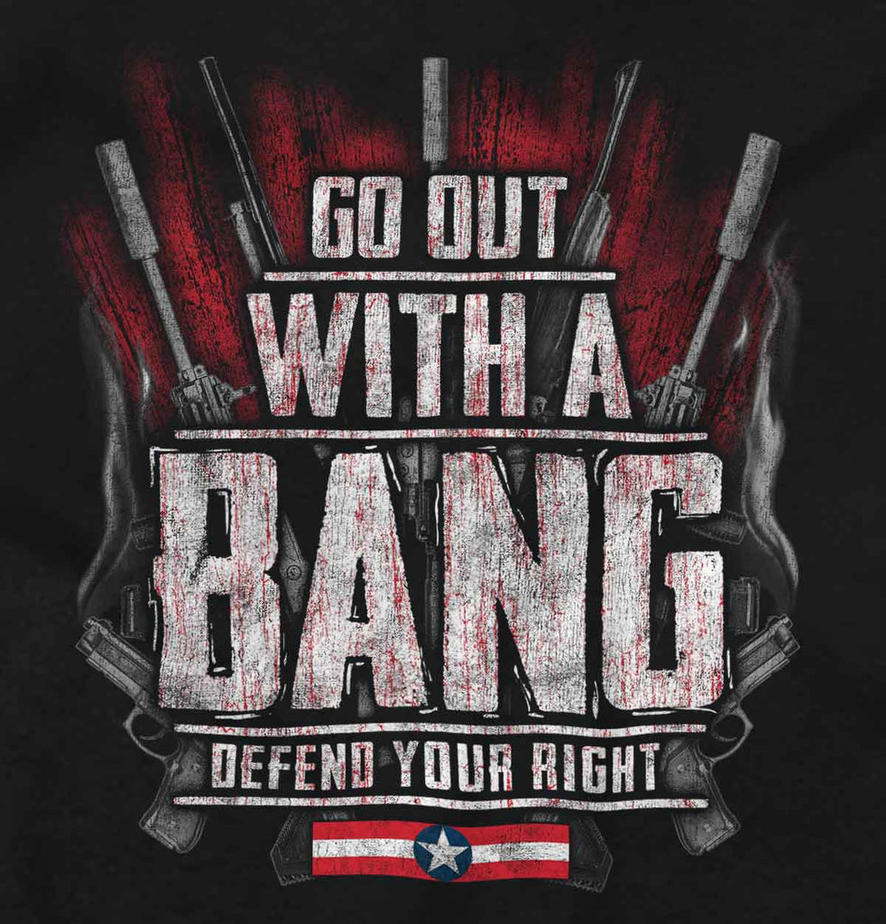 Black2|Go Out With A Bang V-Neck T-Shirt|Tactical Tees