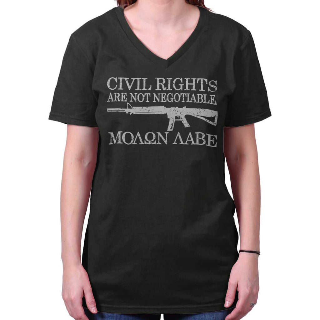 Black|Civil Rights V-Neck T-Shirt|Tactical Tees