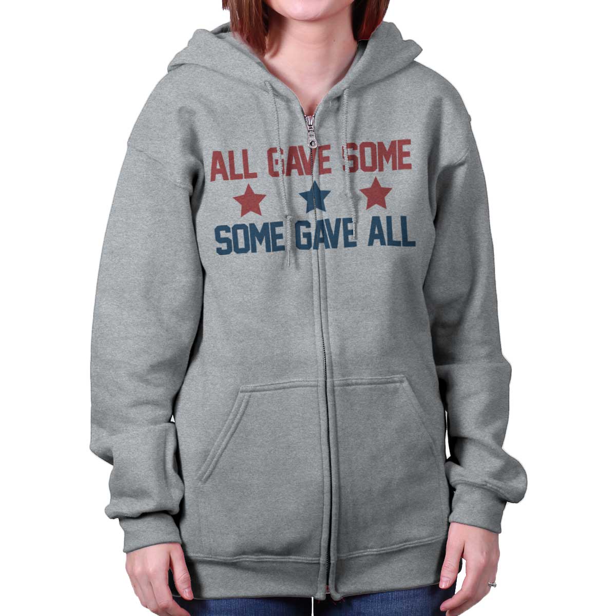 SportGrey|Some Gave All Zip Hoodie|Tactical Tees