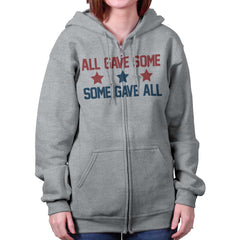 SportGrey|Some Gave All Zip Hoodie|Tactical Tees