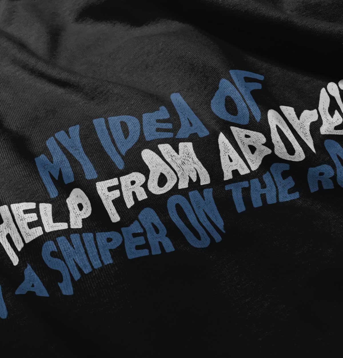 Black|Help From Above Junior Fit V-Neck T-Shirt|Tactical Tees