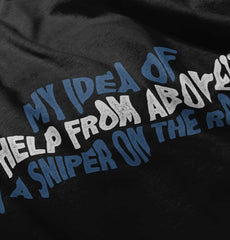 Black|Help From Above Junior Fit V-Neck T-Shirt|Tactical Tees