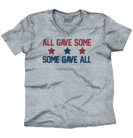 SportGrey|Some Gave All V-Neck T-Shirt|Tactical Tees