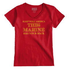 CherryRed1|This Marine Junior Fit V-Neck T-Shirt|Tactical Tees