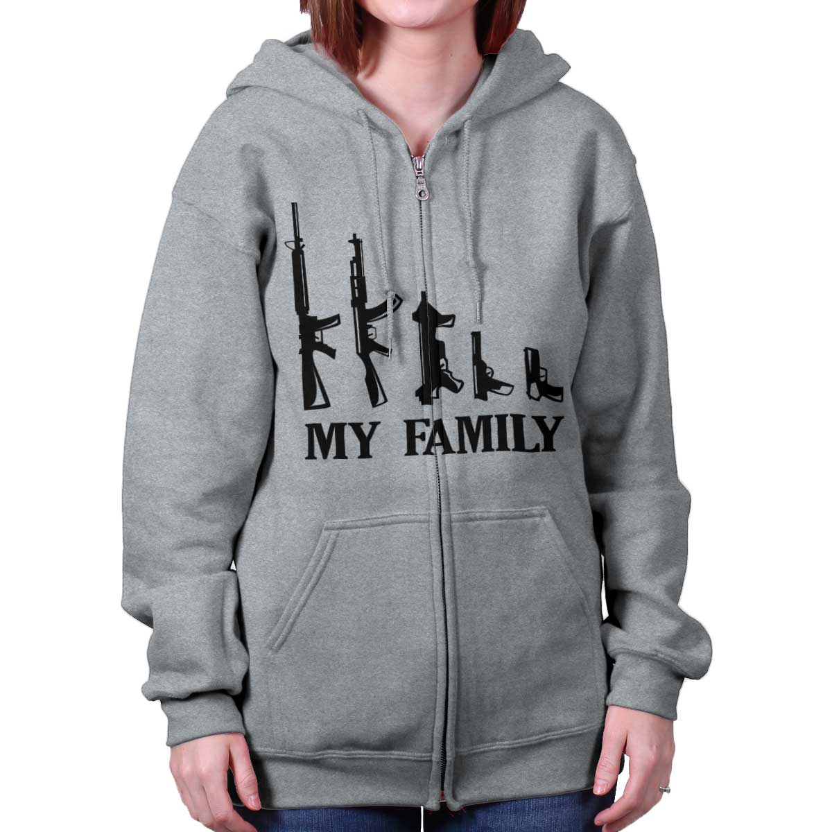 SportGrey|My Family Zip Hoodie|Tactical Tees