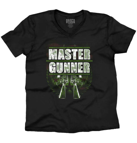 Black|Master Gunner V-Neck T-Shirt|Tactical Tees