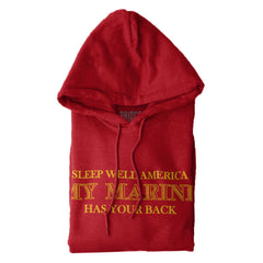 CherryRed|This Marine Has Your Back Hoodie|Tactical Tees