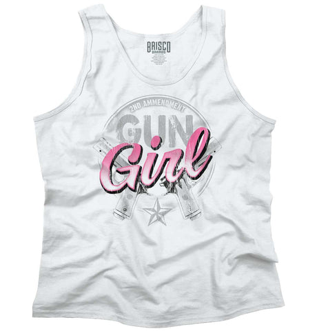 White|Gun Girl Tank Top|Tactical Tees