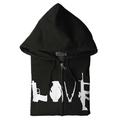 Black|Gun Love Zip Hoodie|Tactical Tees
