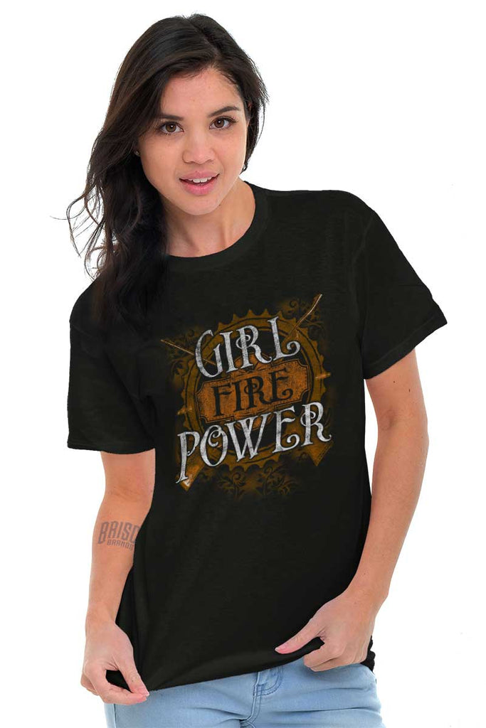 Female_Black1|Girl Fire Power T-Shirt|Tactical Tees