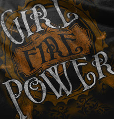 Black|Girl Fire Power Crewneck Sweatshirt|Tactical Tees