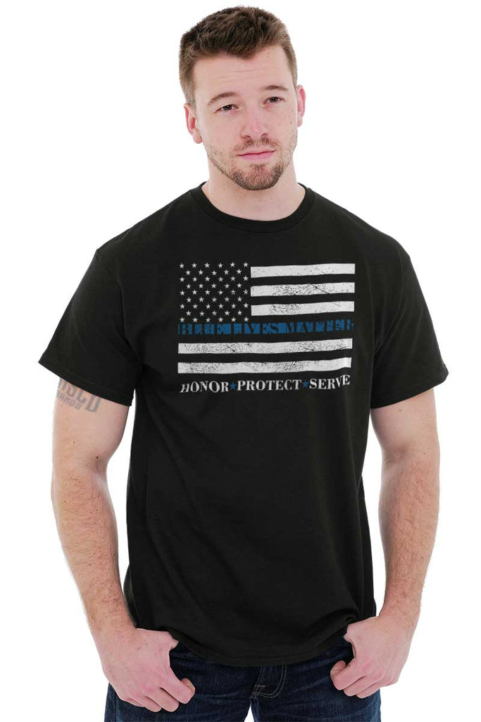 Male_Black1|Blue Lives Matter Honor T-Shirt|Tactical Tees