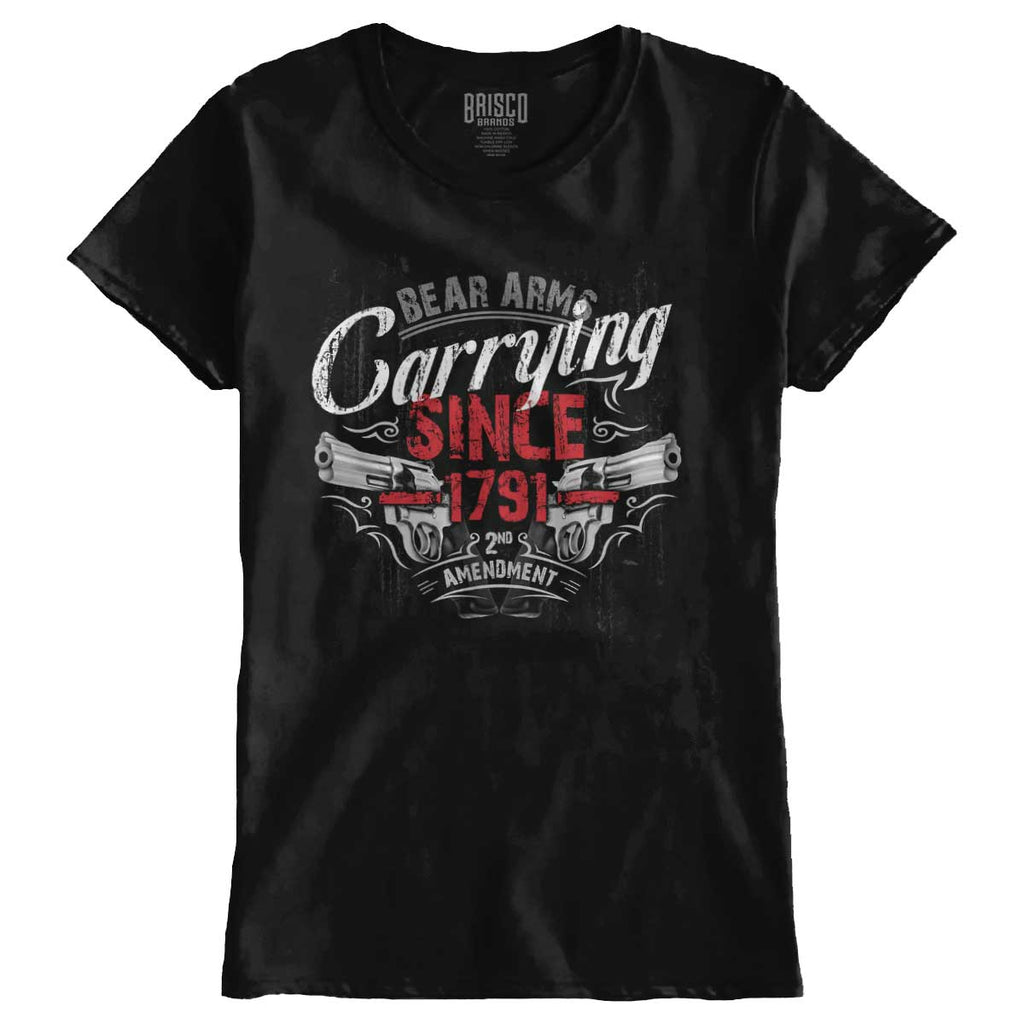 Black1|Carrying Since Ladies T-Shirt|Tactical Tees