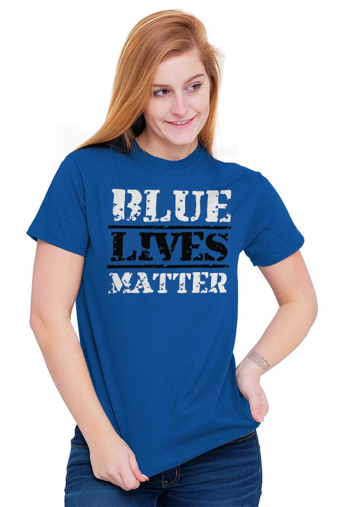 Female_Royal2|Blue Lives Matter Bold T-Shirt|Tactical Tees
