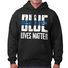 Black|Blue Lives Matter Line Hoodie|Tactical Tees