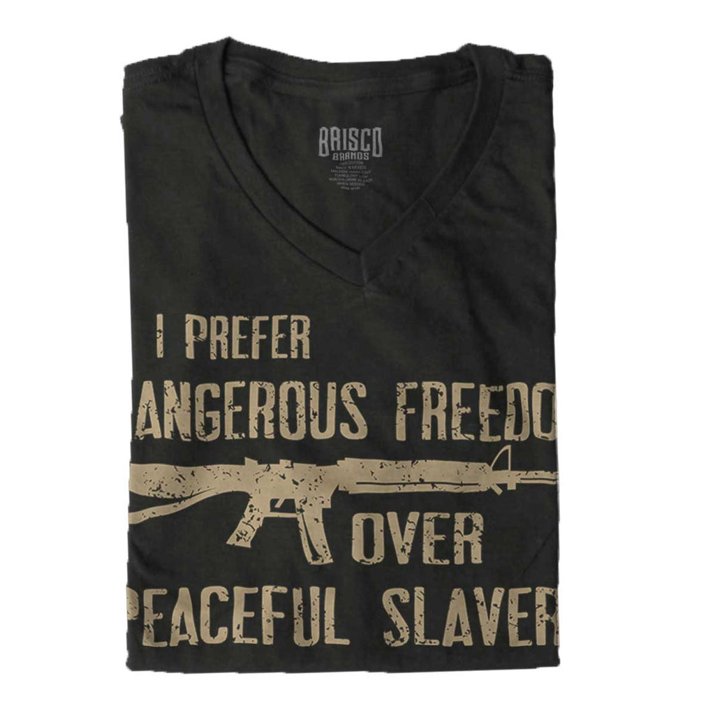 Black|Peaceful Slavery V-Neck T-Shirt|Tactical Tees