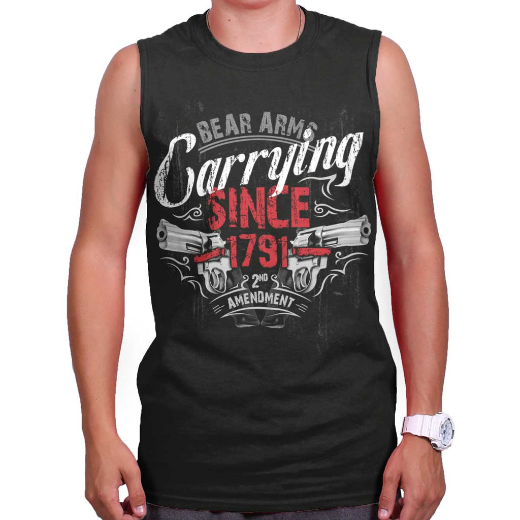 Black|Carrying Since Sleeveless T-Shirt|Tactical Tees