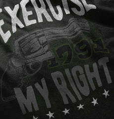 Black|I exercise My Right Sleeveless T-Shirt|Tactical Tees