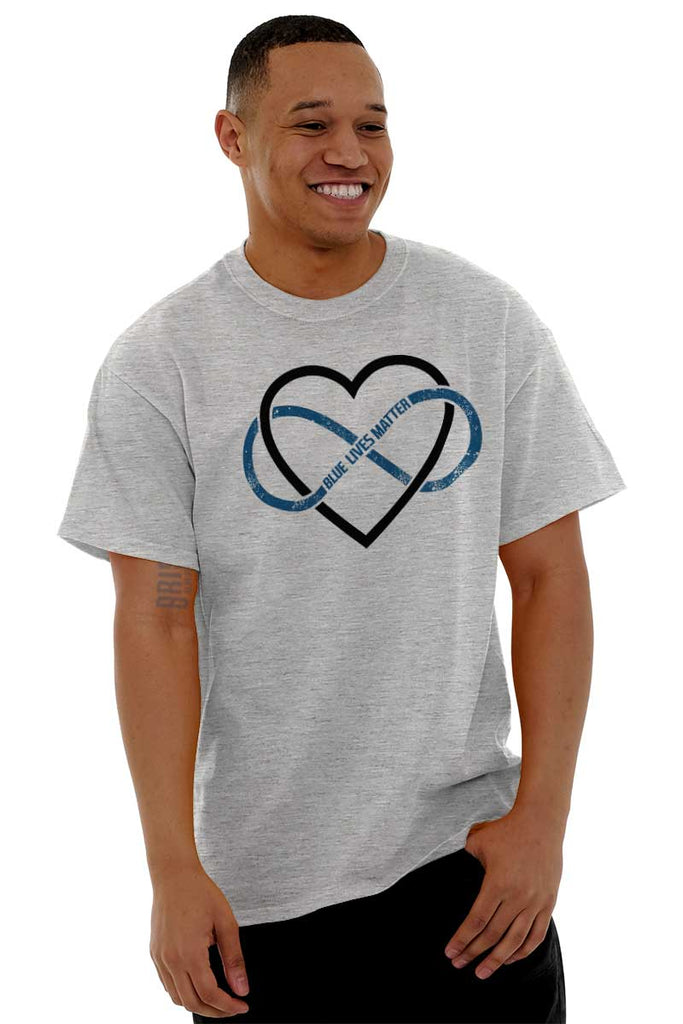 Male_SportGrey2|Blue Lives Matter Heart Infinity T-Shirt|Tactical Tees