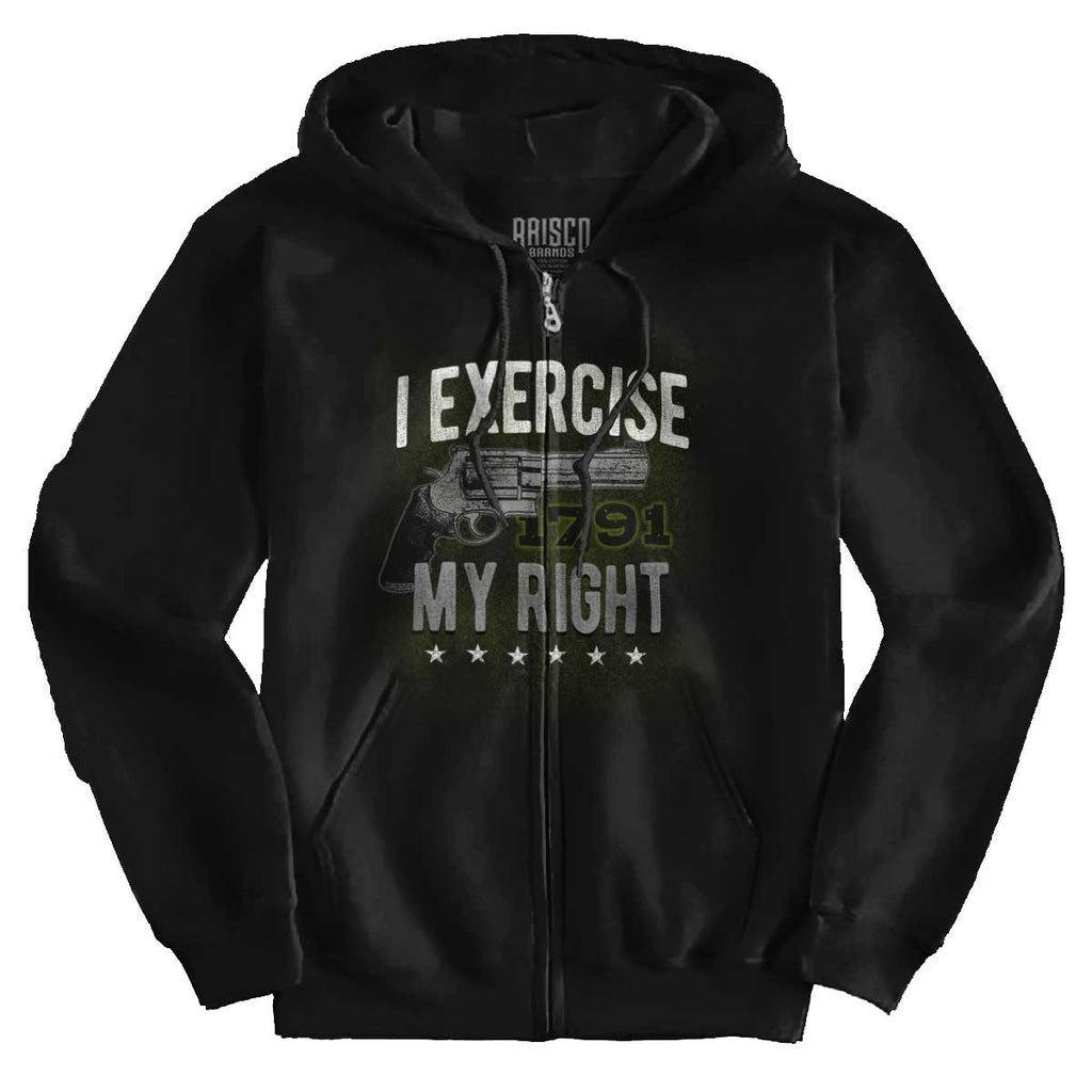 Black1|I exercise My Right Zip Hoodie|Tactical Tees