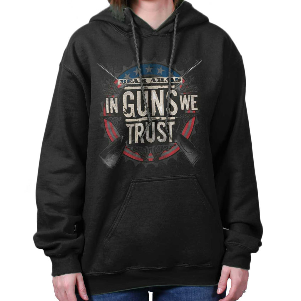 Black|In Guns We Trust Hoodie|Tactical Tees