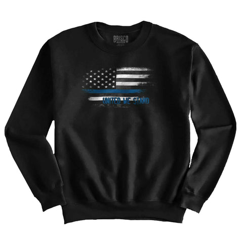 Black|Blue Lives Matter Fade Crewneck Sweatshirt|Tactical Tees