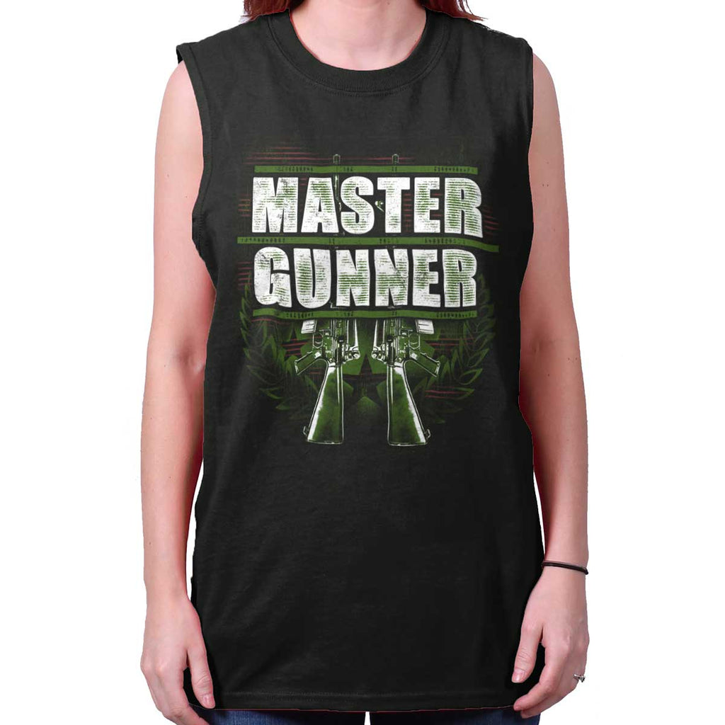 Black|Master Gunner Sleeveless T-Shirt|Tactical Tees