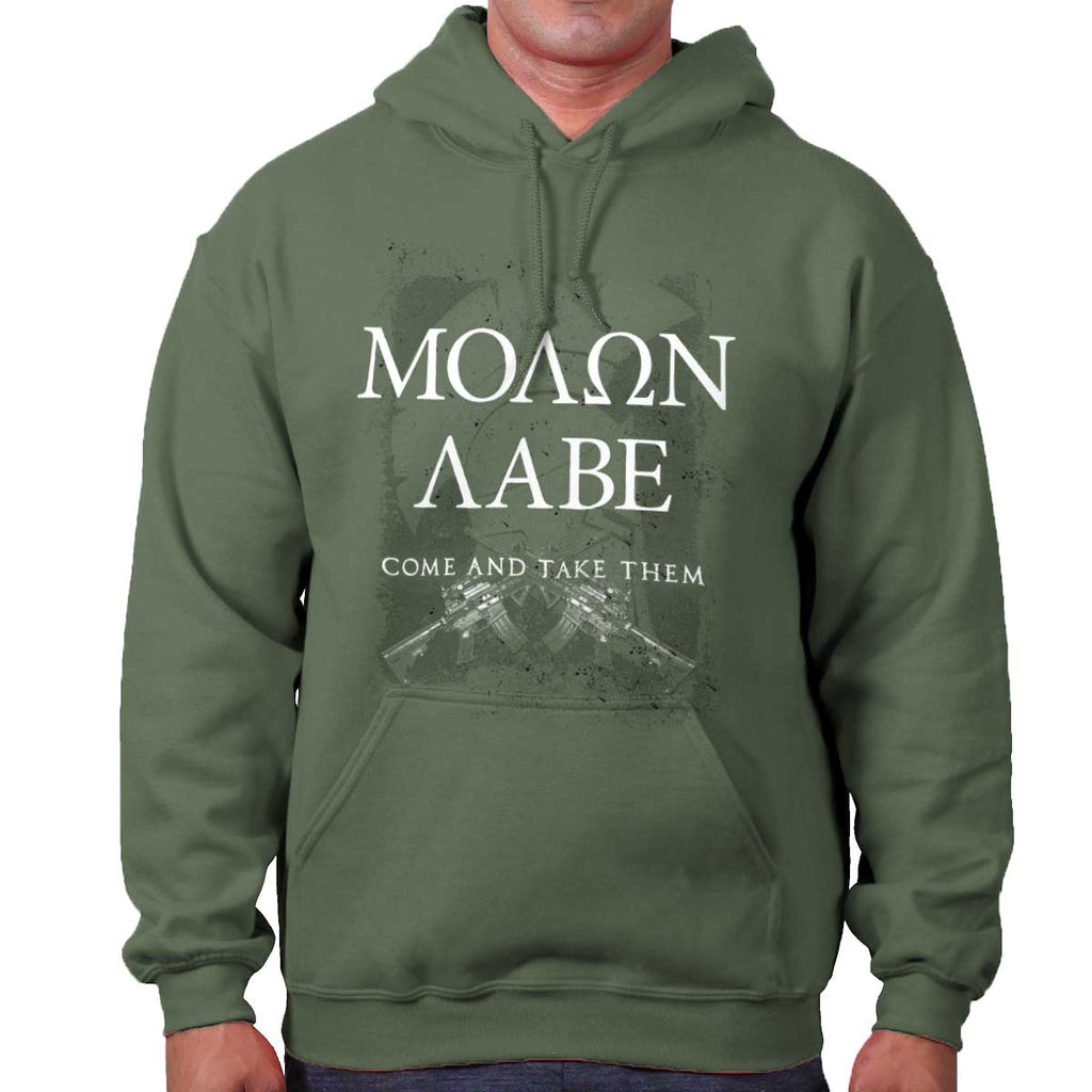MilitaryGreen|Molon Labe Hoodie|Tactical Tees