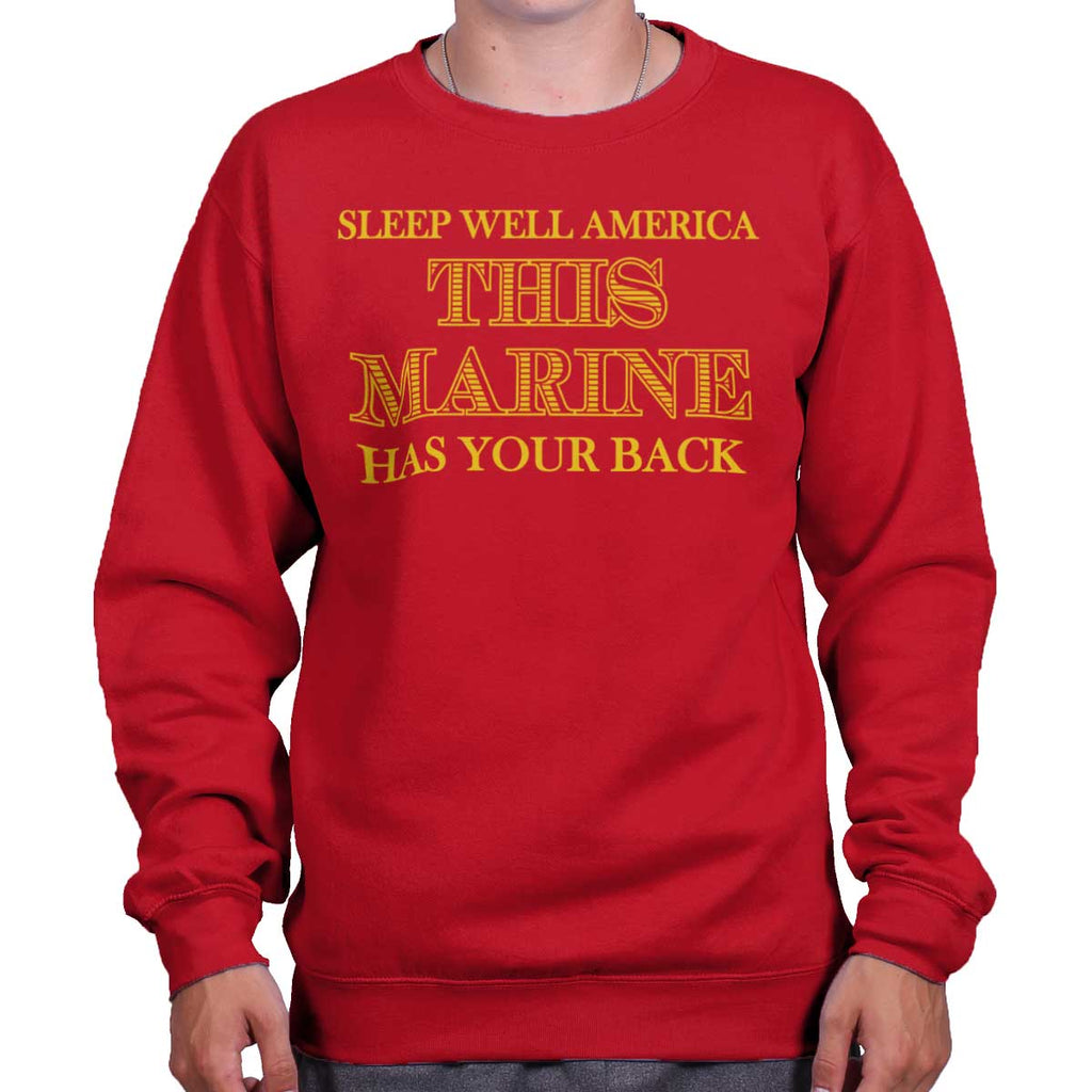 CherryRed|This Marine Crewneck Sweatshirt|Tactical Tees