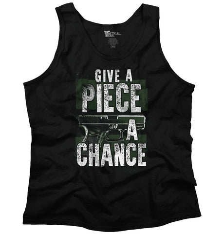 Black|Give Piece a Chance Tank Top|Tactical Tees