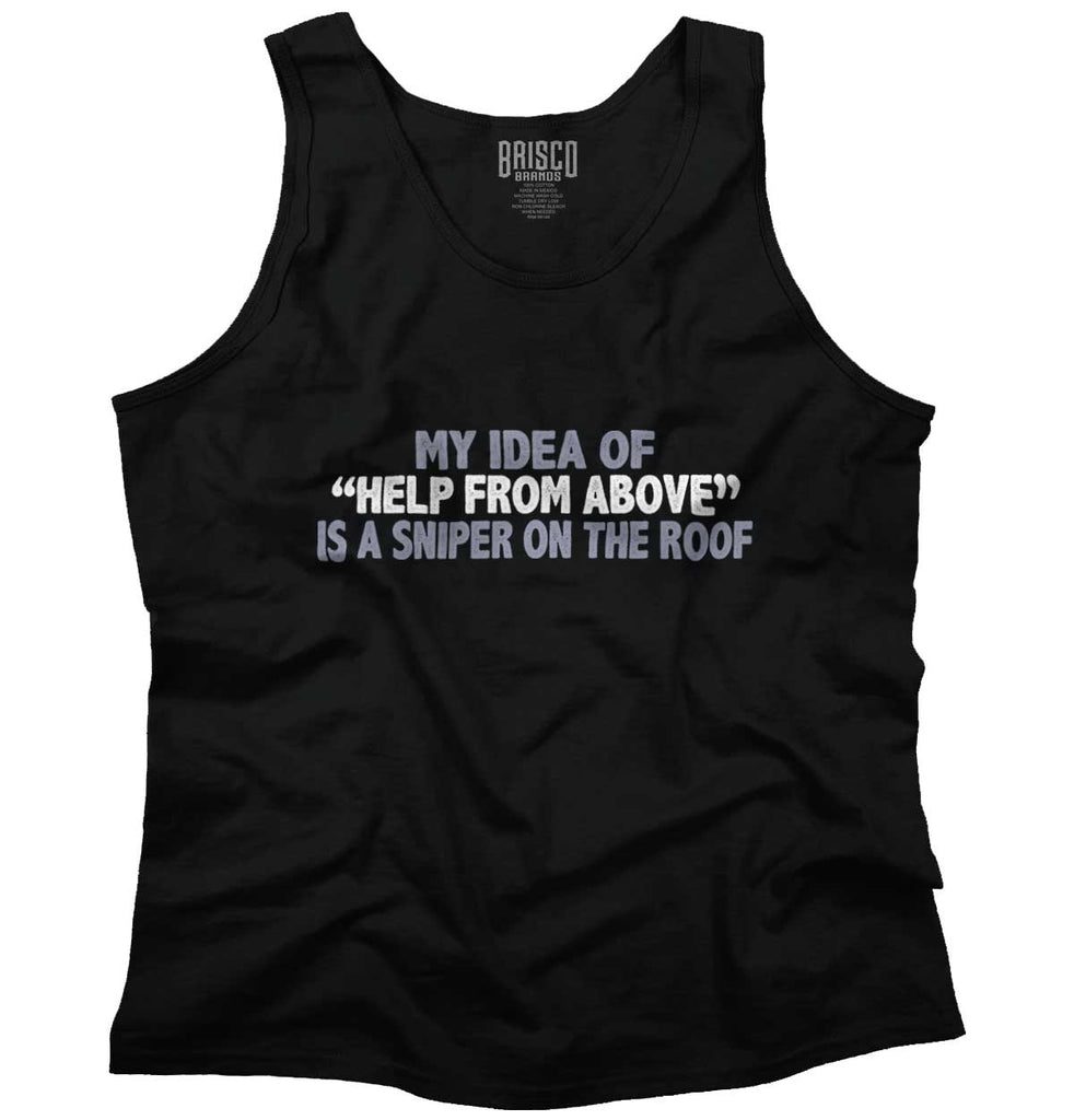 Black1|Help From Above Tank Top|Tactical Tees