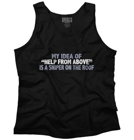 Black|Help From Above Tank Top|Tactical Tees