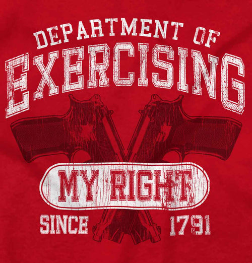 CherryRed2|DepartMalet of Exercising My Right Junior Fit V-Neck T-Shirt|Tactical Tees