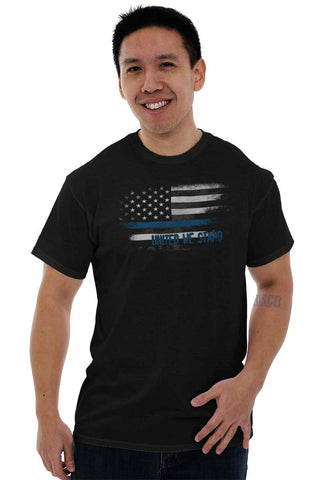 Male_Black1|Blue Lives Matter Fade T-Shirt|Tactical Tees