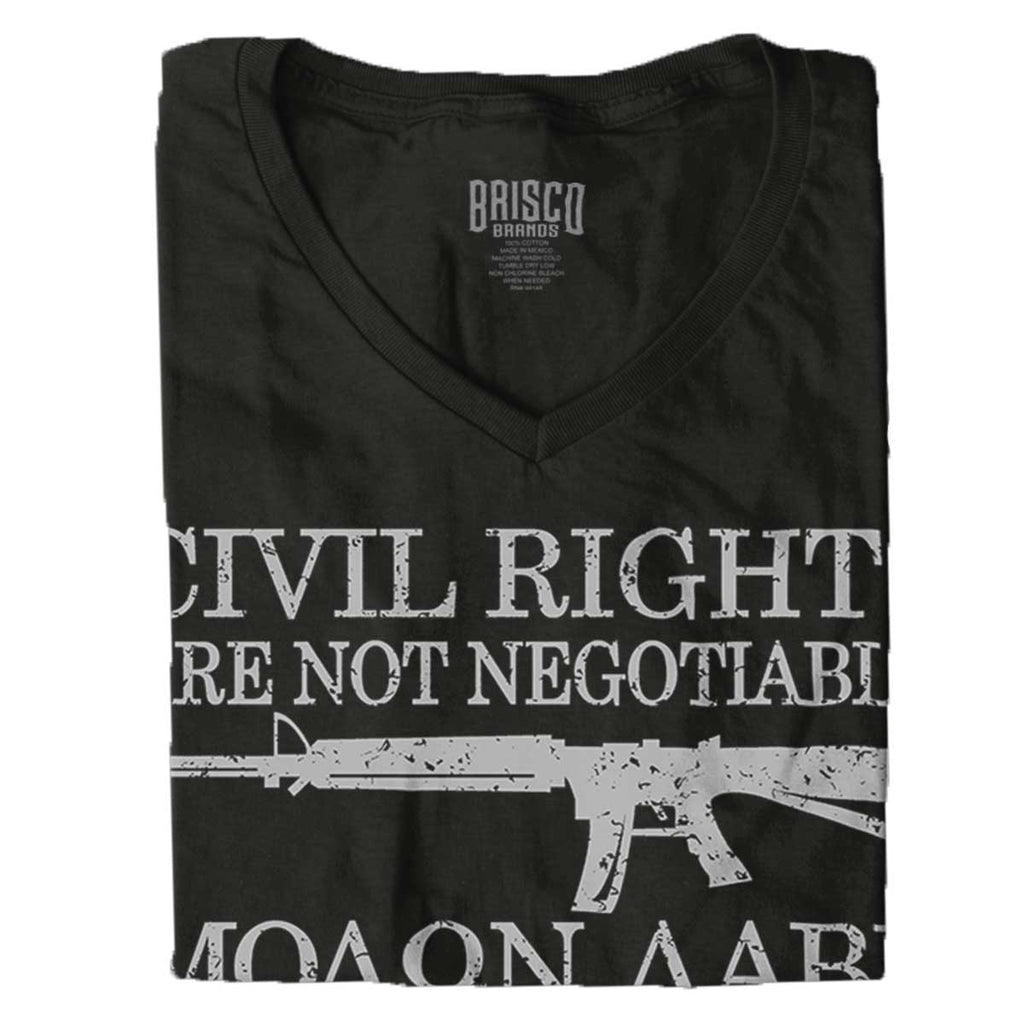 Black|Civil Rights Junior Fit V-Neck T-Shirt|Tactical Tees