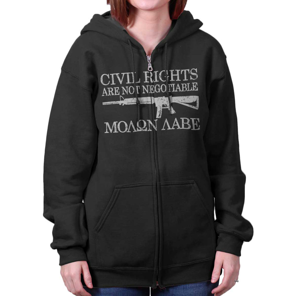 Black|Civil Rights Zip Hoodie|Tactical Tees