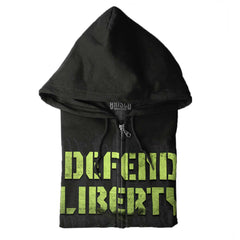 Black|Defend Liberty Zip Hoodie|Tactical Tees