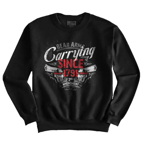 Black|Carrying Since Crewneck Sweatshirt|Tactical Tees