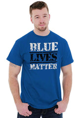 Male_Royal3|Blue Lives Matter Bold T-Shirt|Tactical Tees