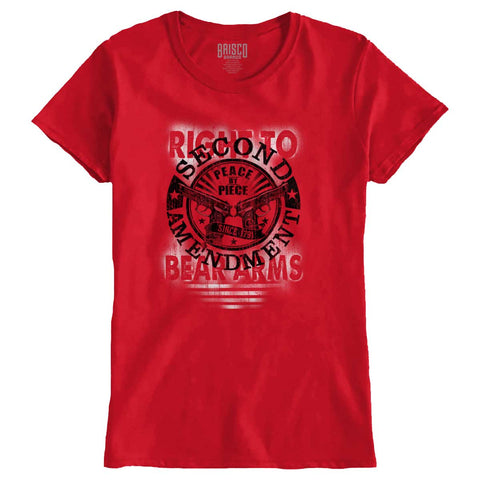 Red|Right To Bear Arms  AMaledMalet Ladies T-Shirt|Tactical Tees