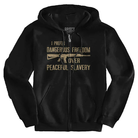 Black|Peaceful Slavery Zip Hoodie|Tactical Tees