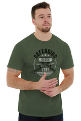 Male_MilitaryGreen3|Defending Since T-Shirt|Tactical Tees