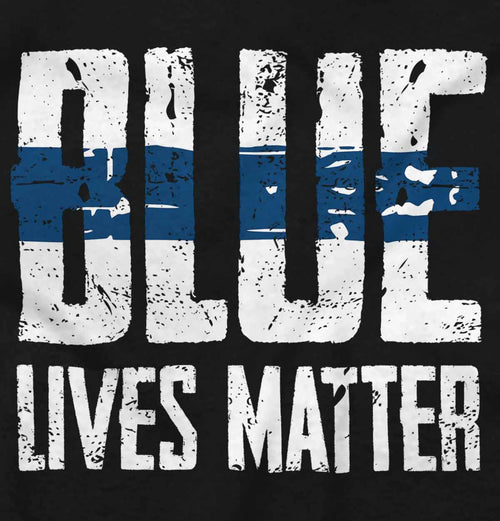 Black2|Blue Lives Matter Line V-Neck T-Shirt|Tactical Tees